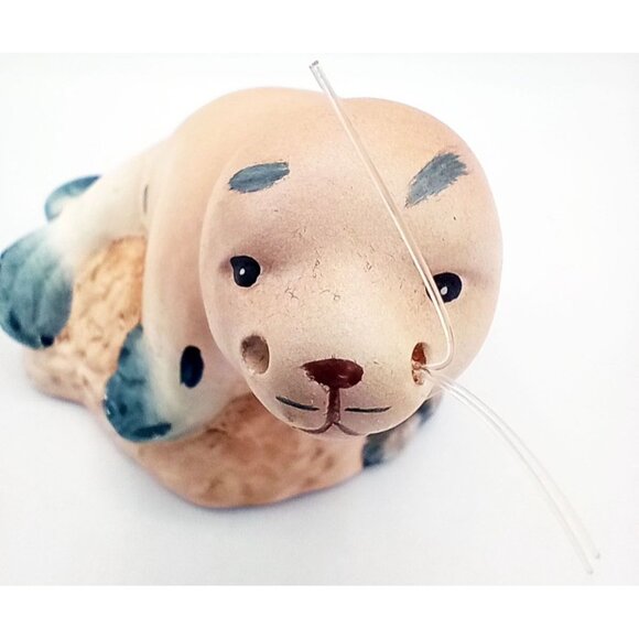 Sea Lions Figures Pair Vintage Playful Ceramic 4.5 Inch Nautical Life Decor - Picture 8 of 16